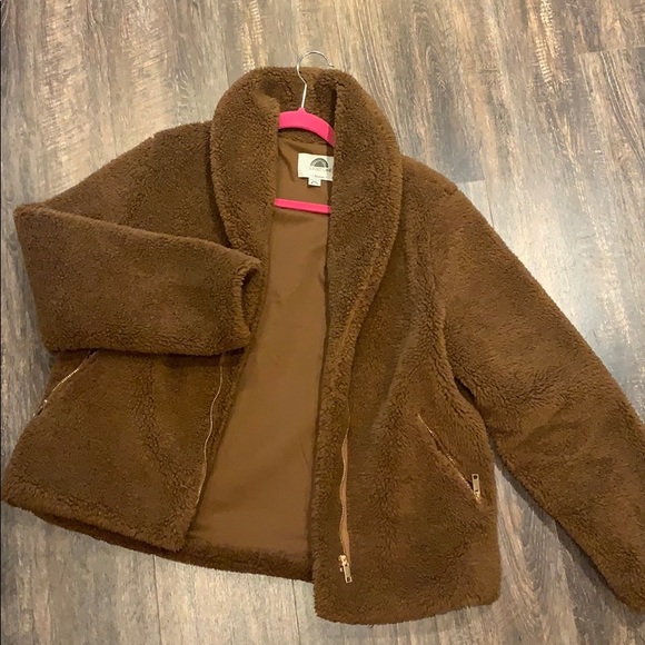 Jackets & Blazers - Brown teddy coat